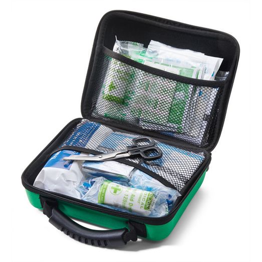 Click Medical Bs8599-2 Large Travel First Aid Kit In Medium Feva Bag Green