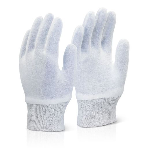 Beeswift Stockinette Super Knitwrist Gloves White (600 Pack)