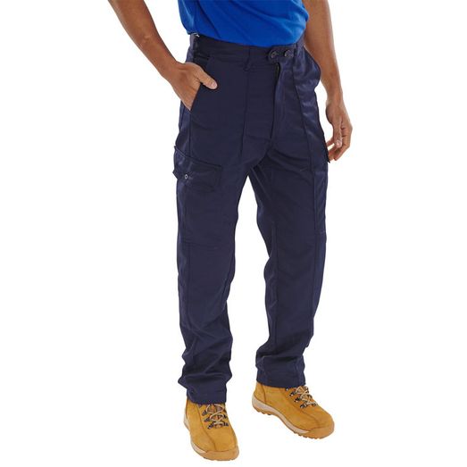 Beeswift Super Drivers Trousers Navy Blue