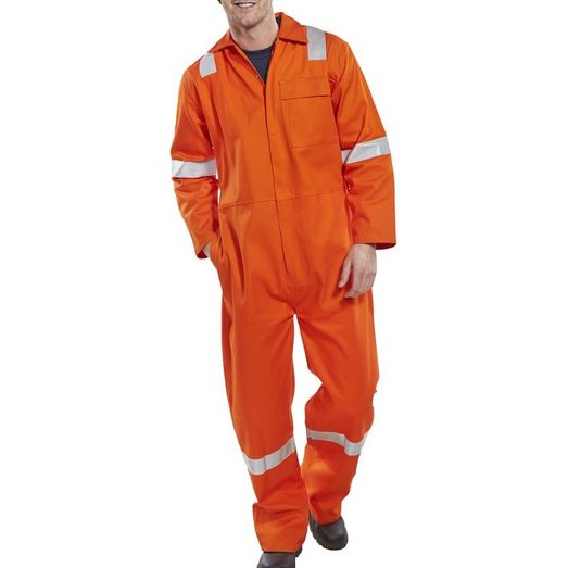 Beeswift Nordic Design Fire Retardant Boilersuit Orange