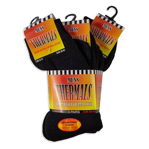Beeswift Thermal Winter Socks Black (3 Pack)