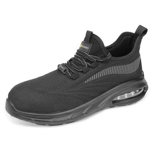 Beeswift Sutton Flyknit Composite Bubble Sole Safety Work Trainer S1Pl Black