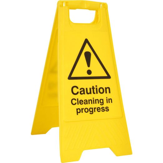 Cleaning In Progress A Board Yellow