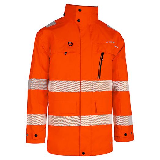 Beeswift Deltic Hi-Vis Ripstop Breathable And Waterproof Rail Jacket Orange