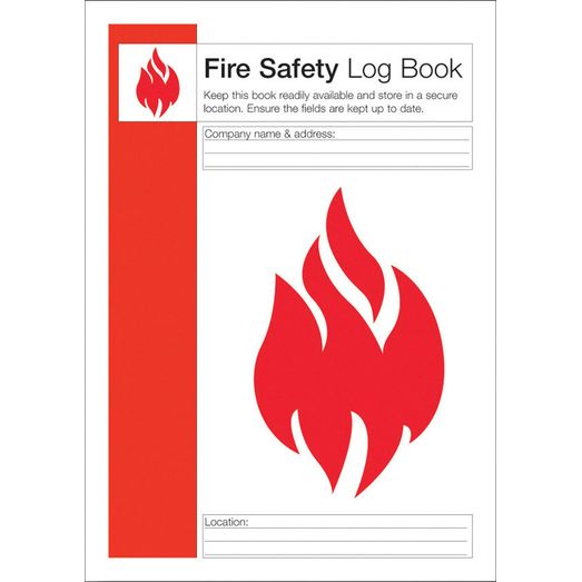 Click Medical Fire Safety Log Book Red