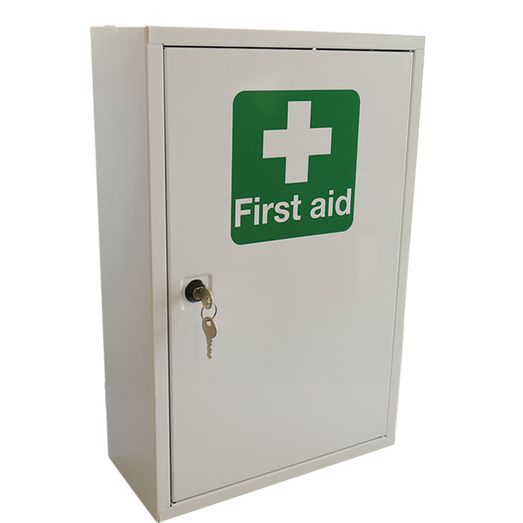 Click Medical Large First Aid Kit In Wall Cabinet Bs8599-1:2019 White