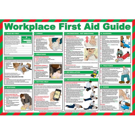 Click Medical Workplace First Aid Poster White