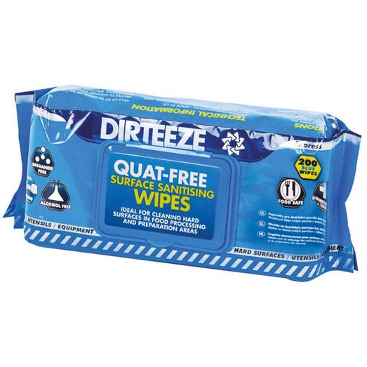 Dirteeze Quat-Free Surface Sanitising Wipes Blue