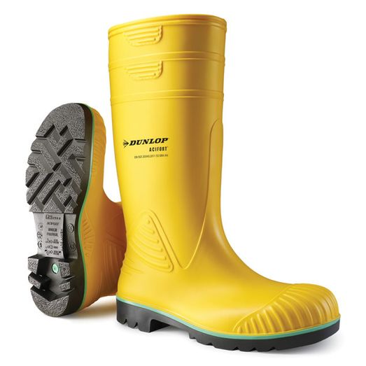 Dunlop Acifort Heavy Duty Wellingtons Yellow