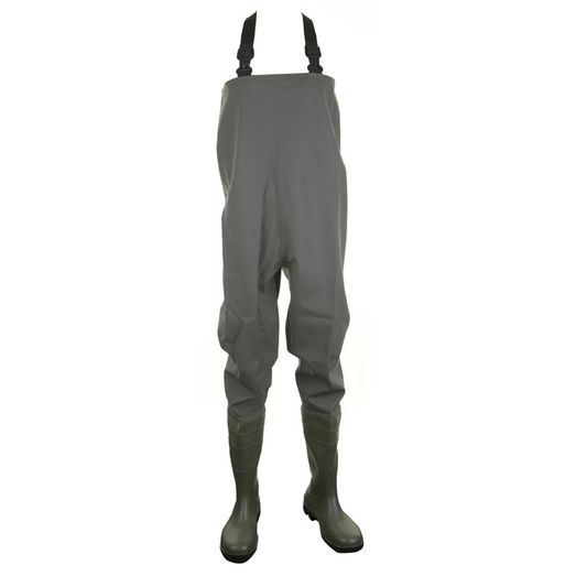 Dunlop PVC Waterproof Chest Wader Green
