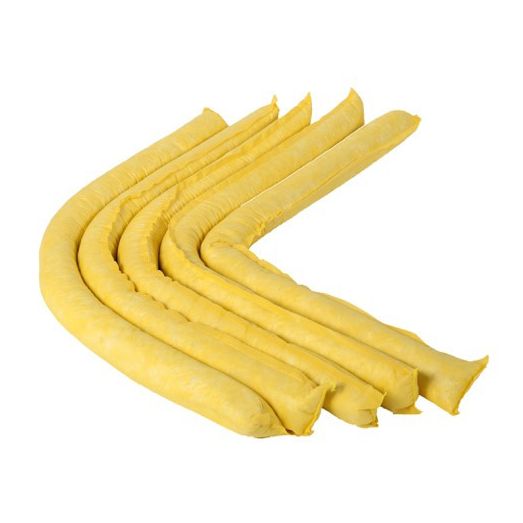 Fentex Chemical Spill Socks 8Cm X 1.2M Yellow