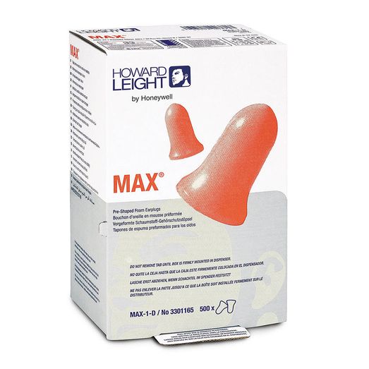 Honeywell Max-1-D Ear Plugs Ls500 Dispenser Refill Orange (500 Pack)