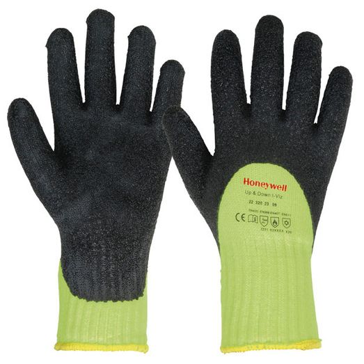 Honeywell Up And Down Hi Viz Gloves Yellow (10 Pack)