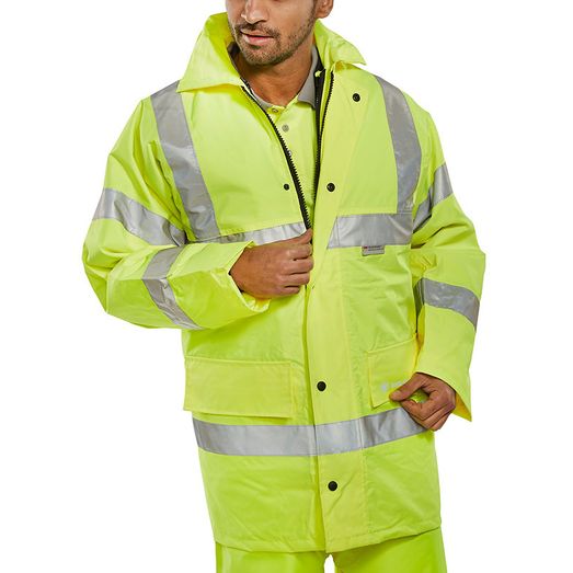 Beeswift 4 In 1 Hi-Vis Jacket And Bodywarmer Saturn Yellow
