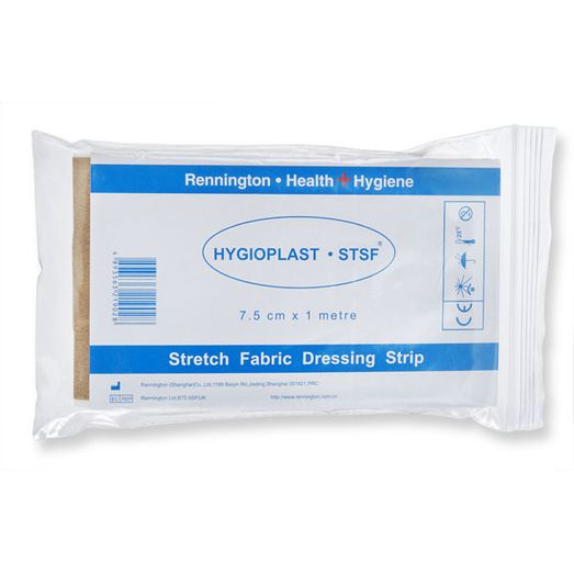 Hygioplast Dressing Strip Fabric 7.5Cm X 1M Flesh (10 Pack)