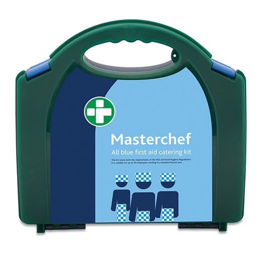 Masterchef 20 Person All Blue Catering First Aid Kit In Aura Box Green