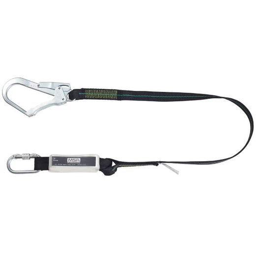 MSA 1.5M Energy Absorbing Webbing Lanyard Chrome