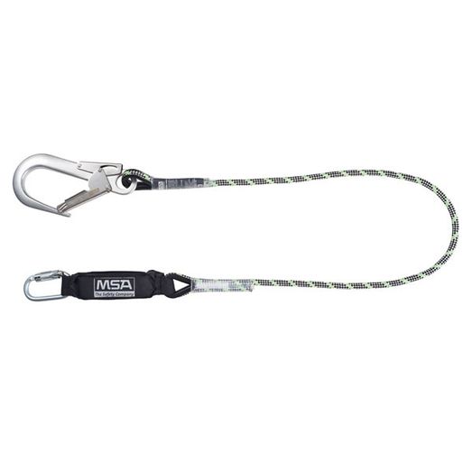 MSA 1.8M Kernmantle Energy Absorbing Lanyard Chrome