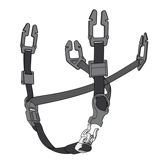 MSA Universal 4-Point Chin Strap For Safety Helmets Black