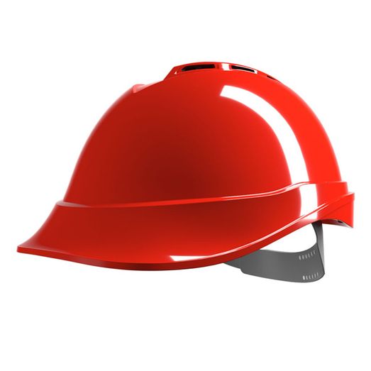 MSA V-Gard 200 Vented Safety Helmet Red