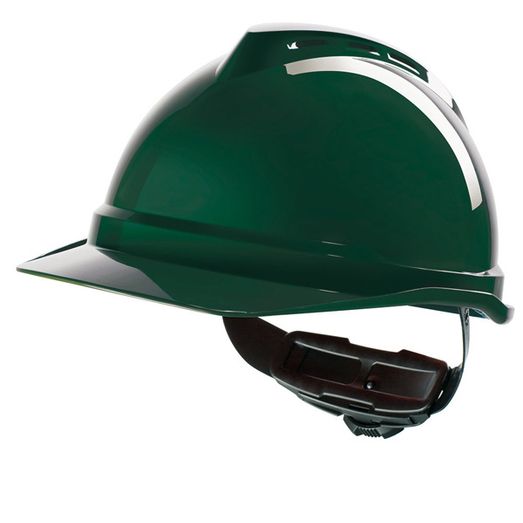 MSA V-Gard 500 Vented Safety Helmet Green