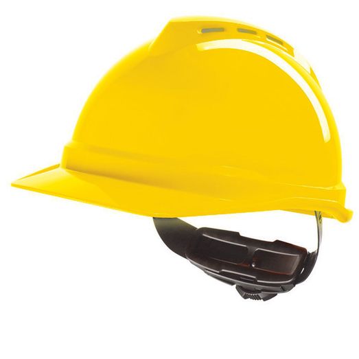 MSA V-Gard 500 Vented Safety Helmet Yellow