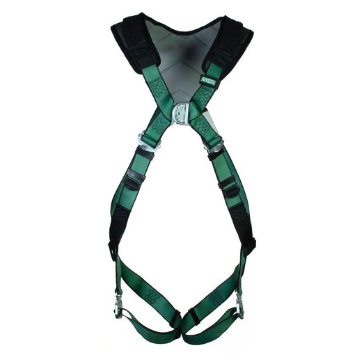 MSA Xs V-Form Back/Chest D-Ring Bayonet Harness Green