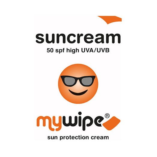 My Wipe Sun Cream Sachet Factor 50 Spf White