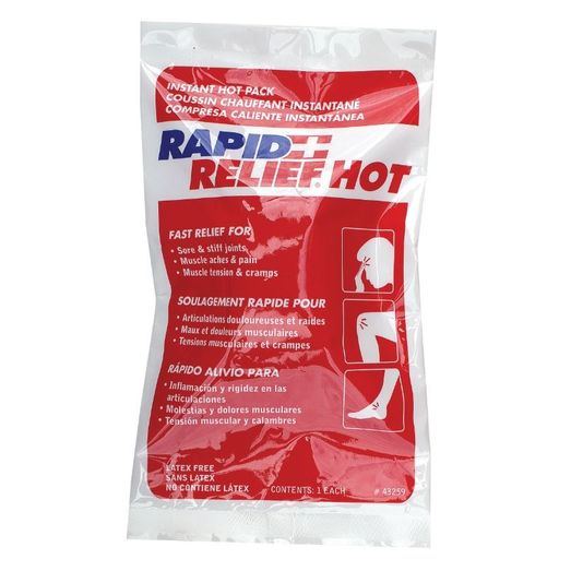 Rapid Relief Instant Hot Pack Large 5"X 9" White