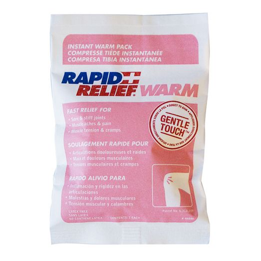 Rapid Relief Instant Warm Pack Small 4"X 6" White
