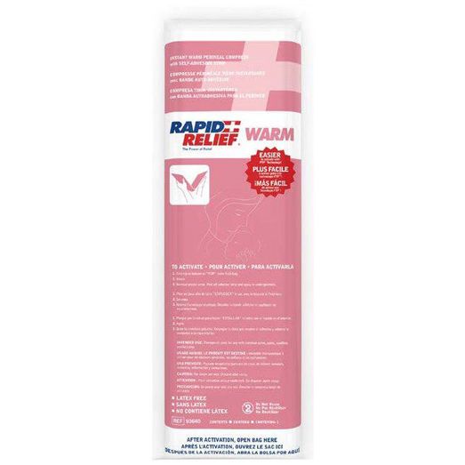 Rapid Relief Instant Warm Perineal Compress 5"X 16" White