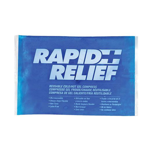 Rapid Relief Reusable Hot/Cold Gel Compress 4"X 6" Blue