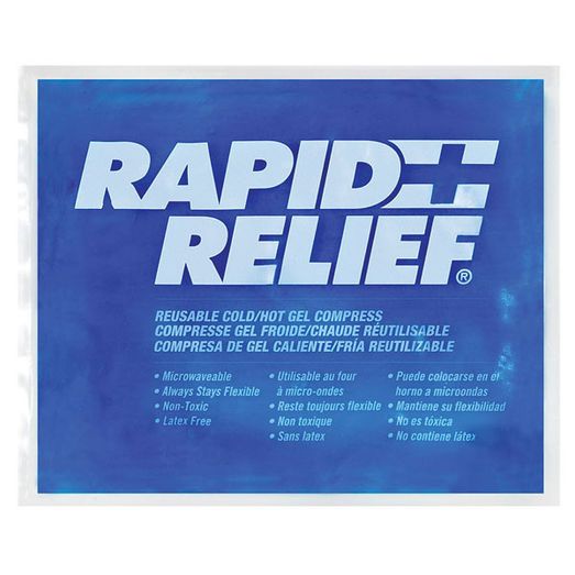 Rapid Relief Reusable Hot/Cold Gel Compress 9"X 11" White