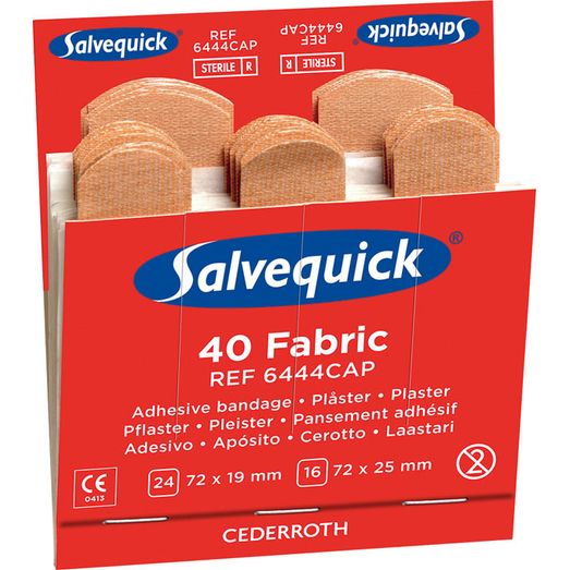 Salvequick Fabric Plasters Refill Pack 6X40 Flesh (6 Pack)
