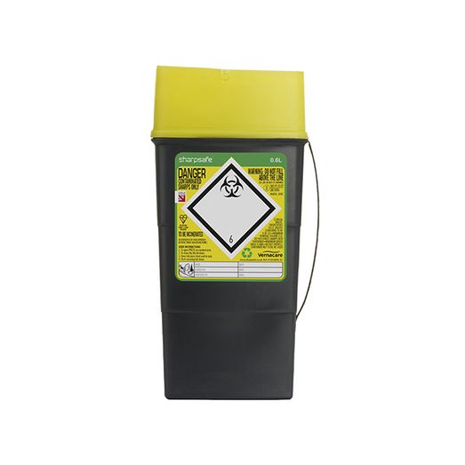 Sharpsafe Sharps Bin 0.6Ltr Yellow