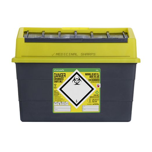 Sharpsafe Sharps Bin 24Ltr Yellow