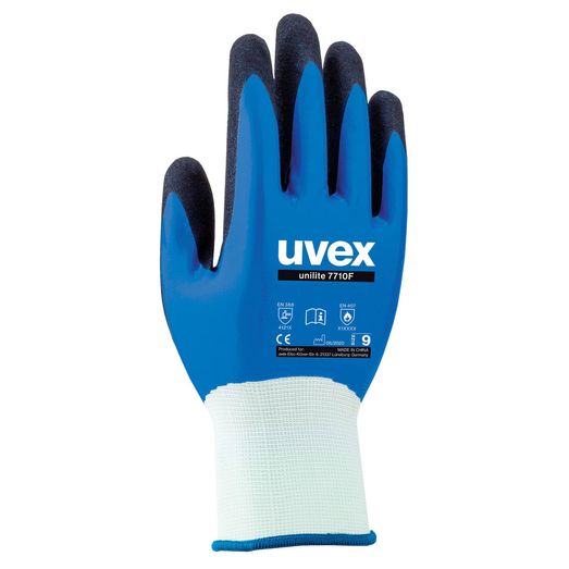 Uvex Unilite 7710F Gloves Blue (10 Pack)