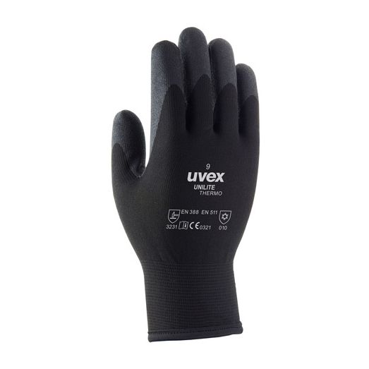 Uvex Unilite Thermo Gloves Black (1 Pair)