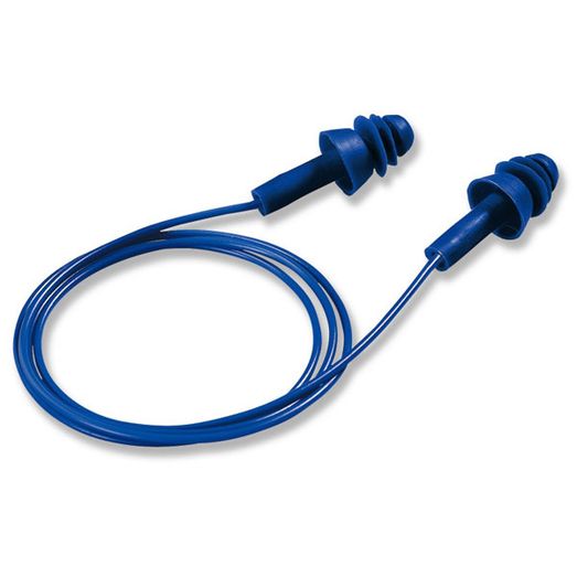 Uvex Whisper+ Detectable Corded Ear Plugs Blue (50 Pack)