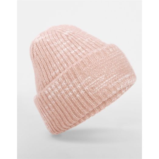 Beechfield Chunky Knitted Patch Beanie Strawberry Haze