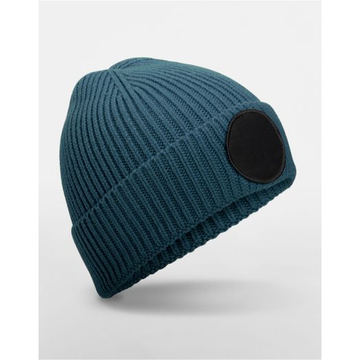 Beechfield Circular Fashion Patch Beanie Airforce Blue/black