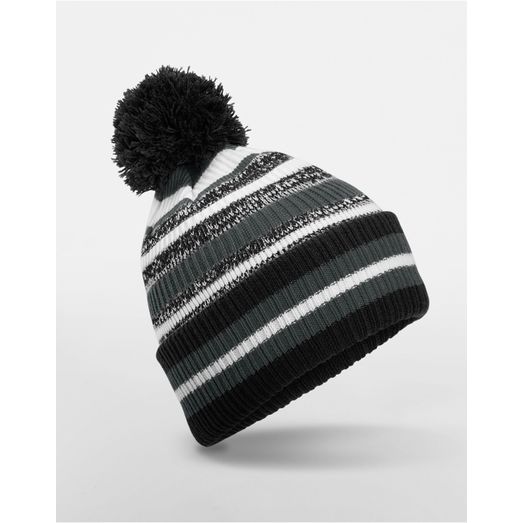 Beechfield Multi-Sport Fan Beanie Black/Graphite/White