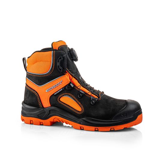Buckler Buckbootz BVIZ7BKOR Buckzviz FITGO System Boot Black/Hi-Vis Orange