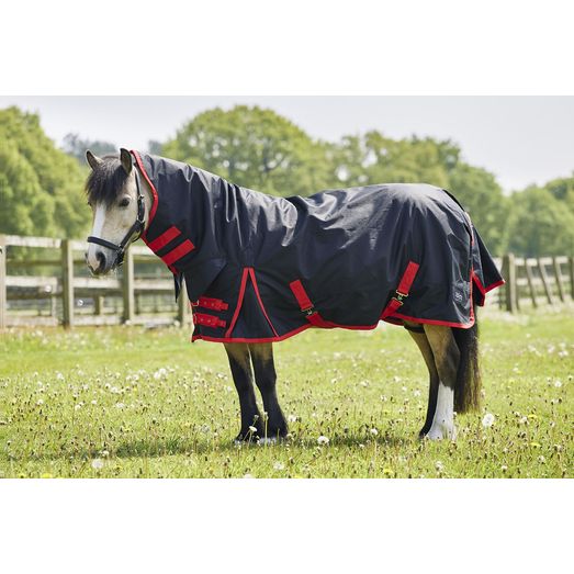 Firefoot Pony Rug Fixed Neck 100Gm Black/Red