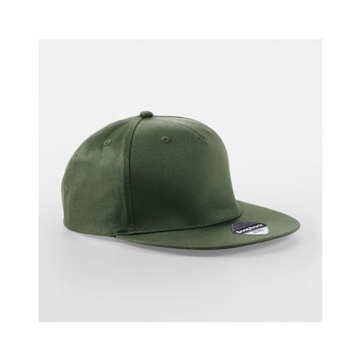 Beechfield 5 panel Snapback Rapper Cap Olive Green
