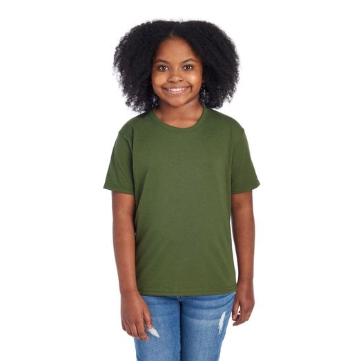 Jerzees Eco Youth Premium Organic T Military Green