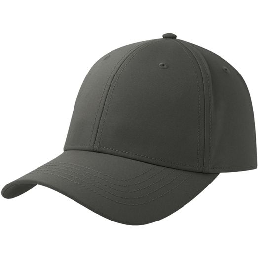 Atlantis Pitch Recycled Flexible Stretch 6 Panel Fittted Cap - Dark Grey