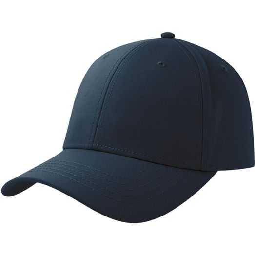 Atlantis Pitch Recycled Flexible Stretch 6 Panel Fittted Cap - Navy Blue