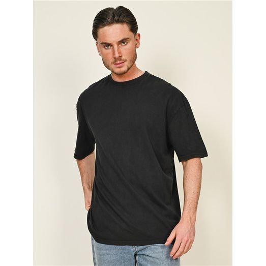 Casual Classics Ringspun Combed 180 Acid Wash Oversize T-Shirt - Acid Black