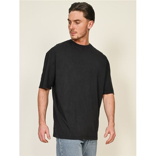 Casual Classics Ringspun Combed 180 Acid Wash Oversize Tall T-Shirt - Acid Black